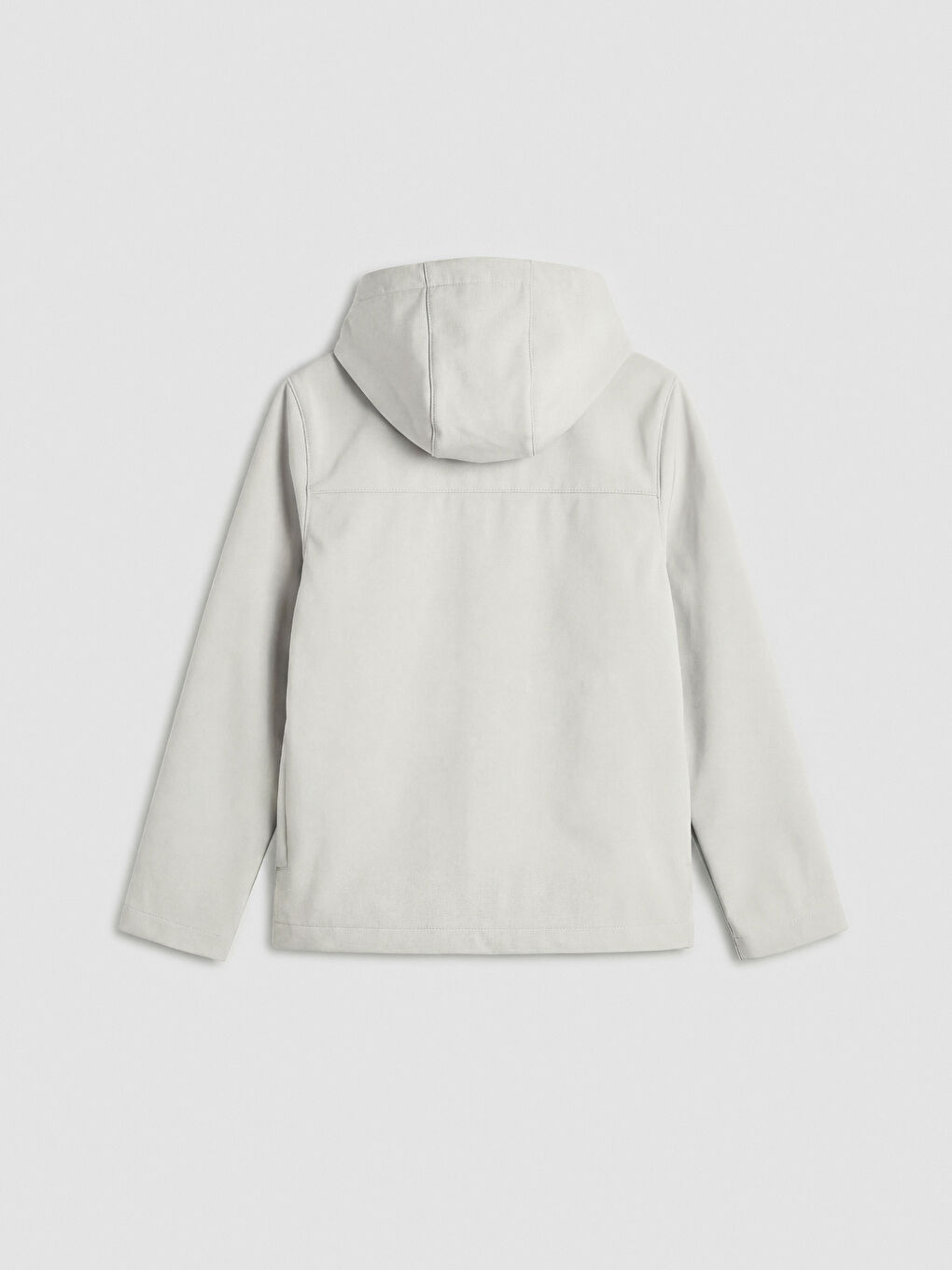 Gri Kapüşonlu Erkek Çocuk Yağmurluk-1