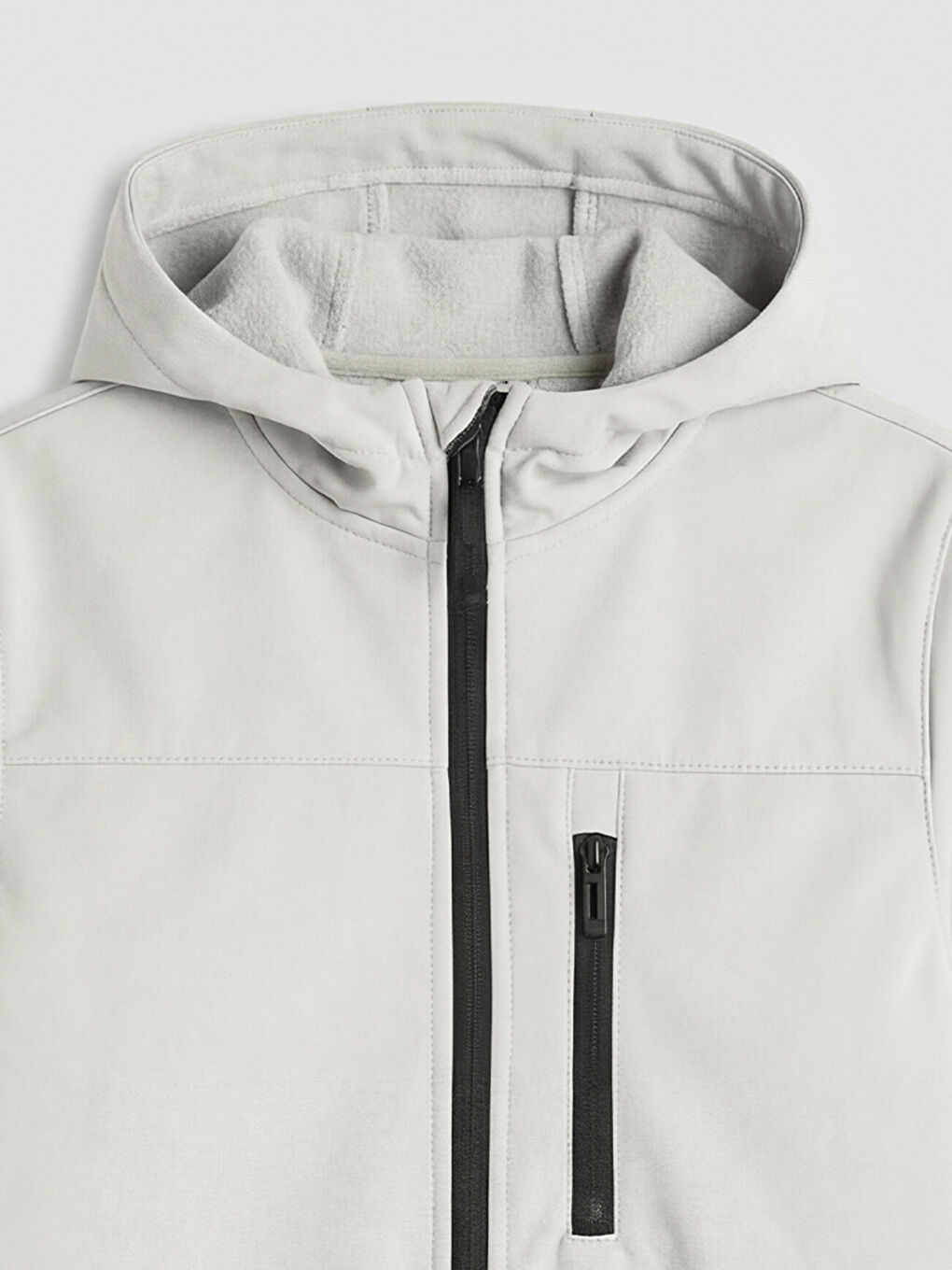 Gri Kapüşonlu Erkek Çocuk Yağmurluk-2