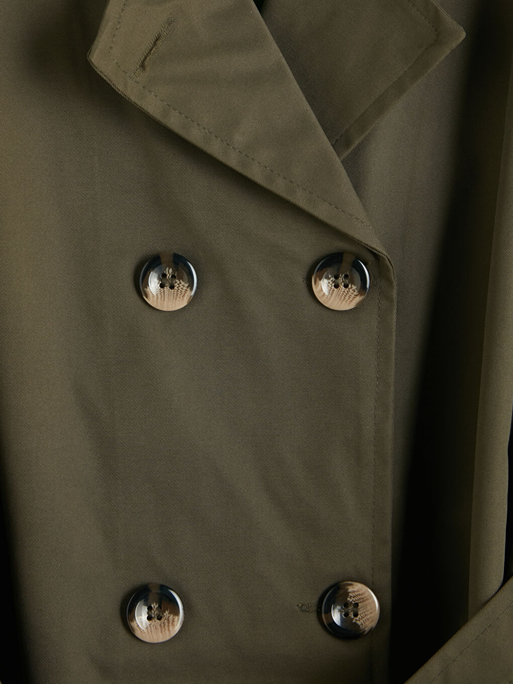 Double Breasted Belted Women's Trench Coat-6