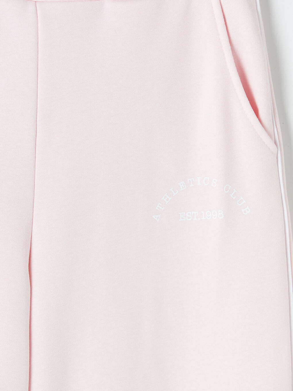 Pembe Beli Lastikli Baskılı Kadın Eşofman Altı-2