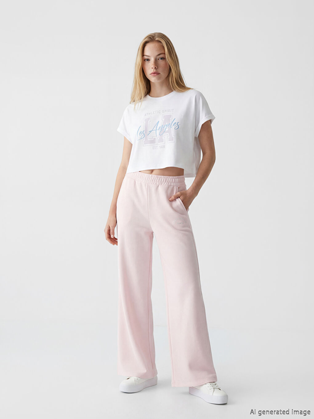 Elastic Waist Printed Women's Sweatpants