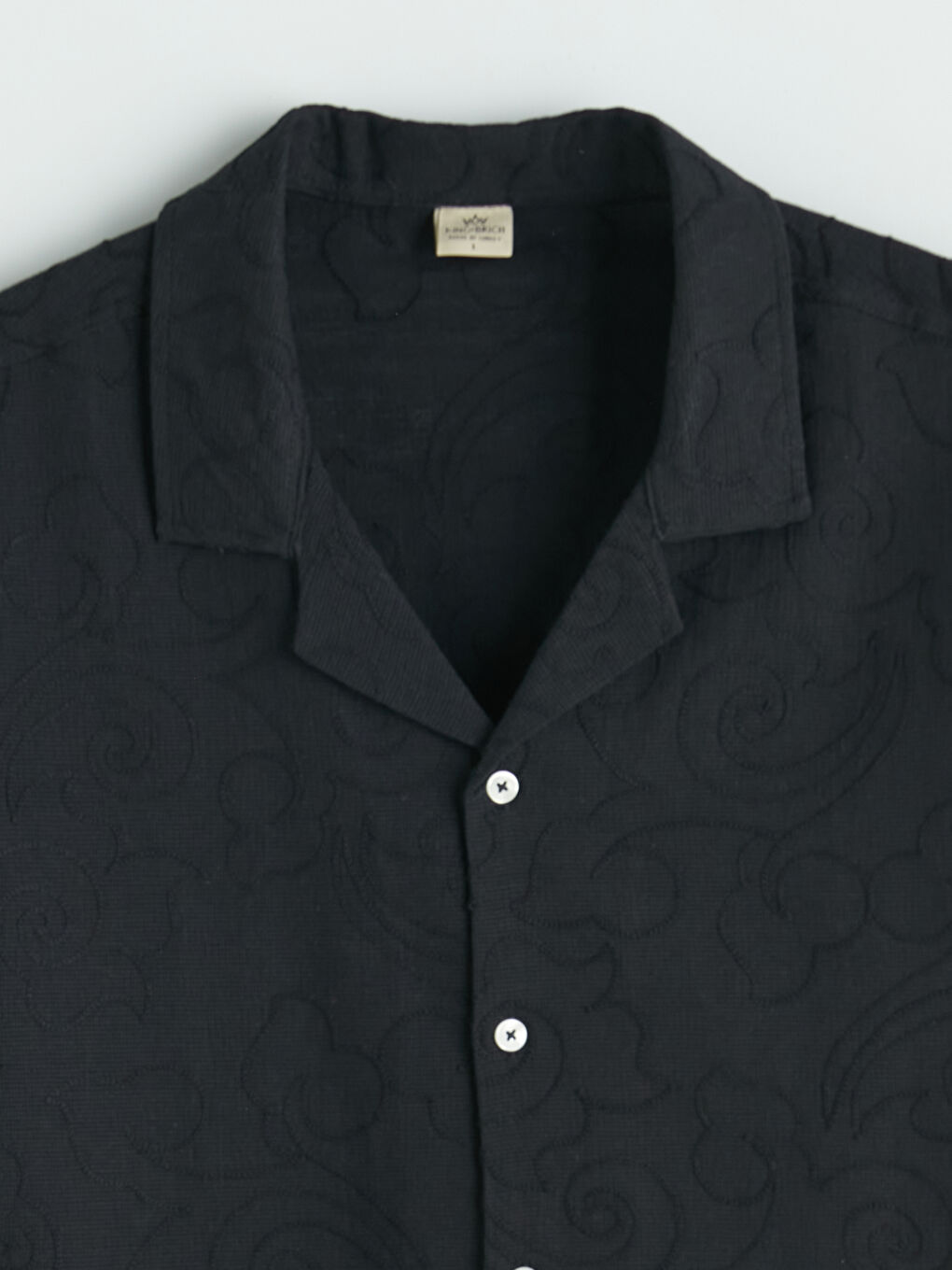 Siyah Regular Fit Erkek Gömlek-2