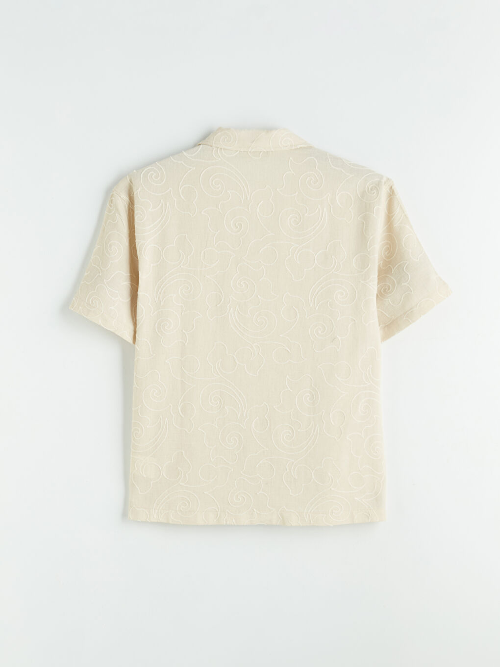 Ekru Regular Fit Erkek Gömlek-1