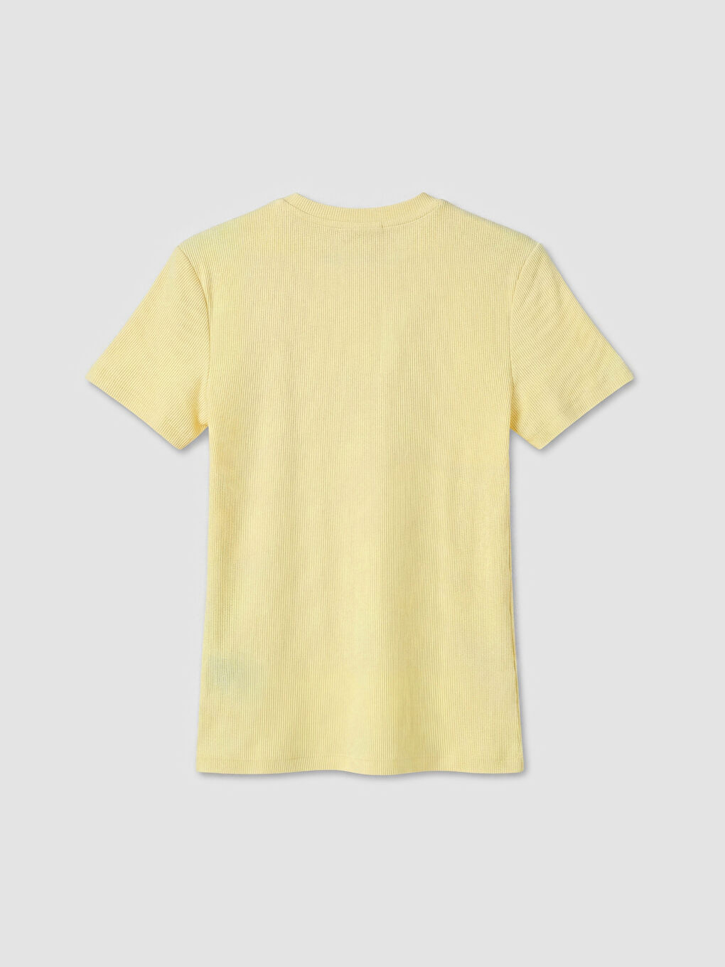 Sarı Bisiklet Yaka Kadın Tişört-1