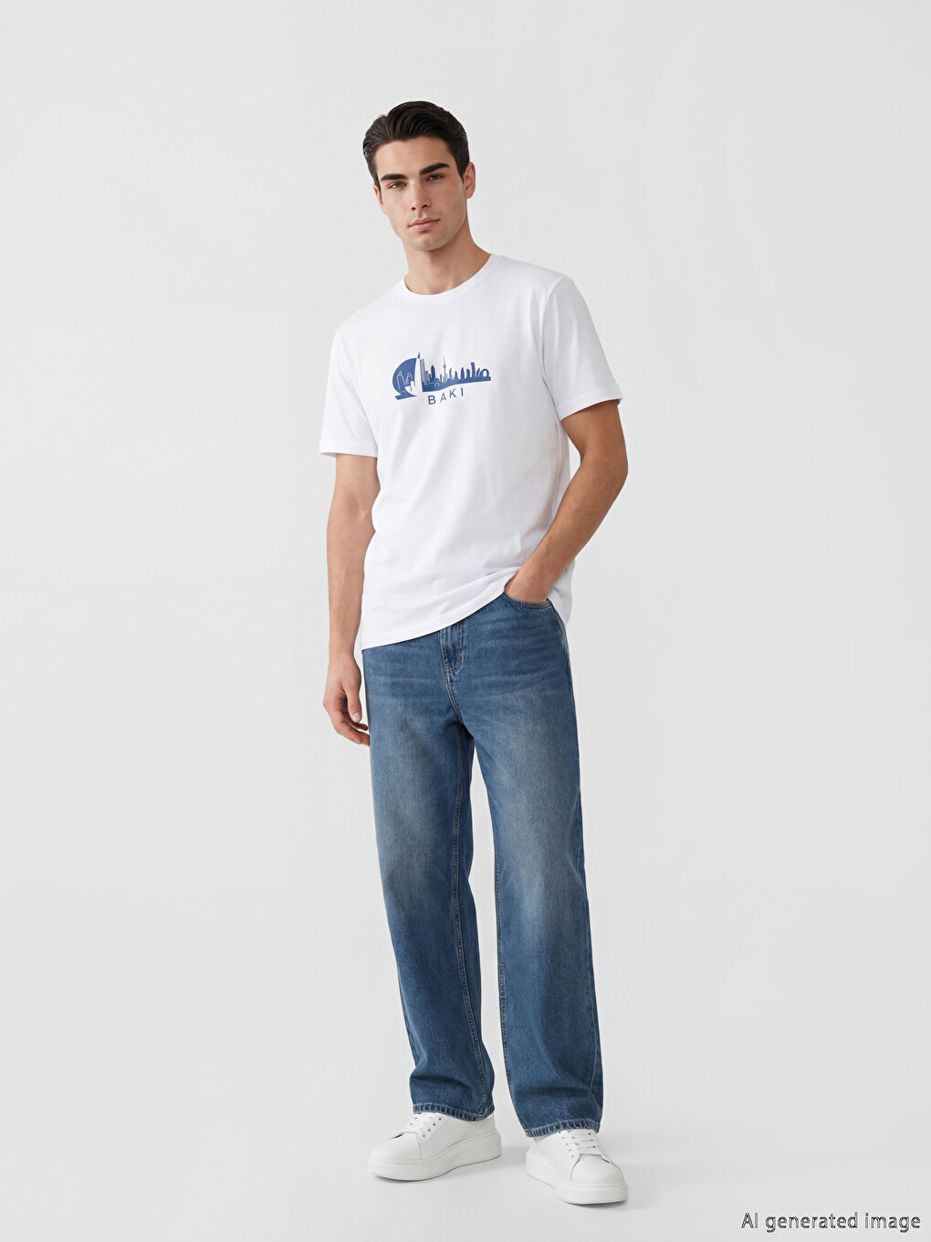 Crew Neck Printed Men's T-Shirt-1