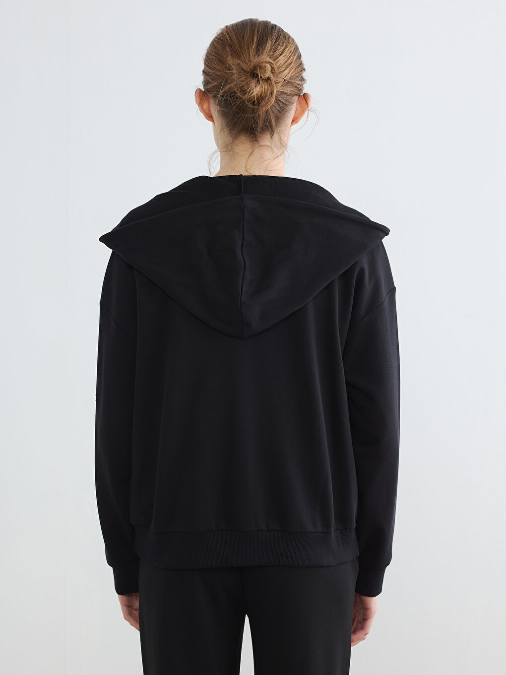 Hooded Oversize Women's Zippered Sweatshirt-3