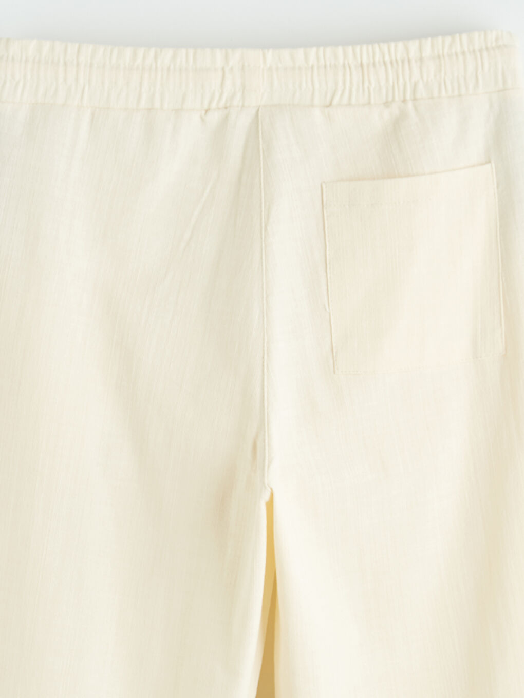 Bej Loose Fit Dokulu Erkek Pantolon-2