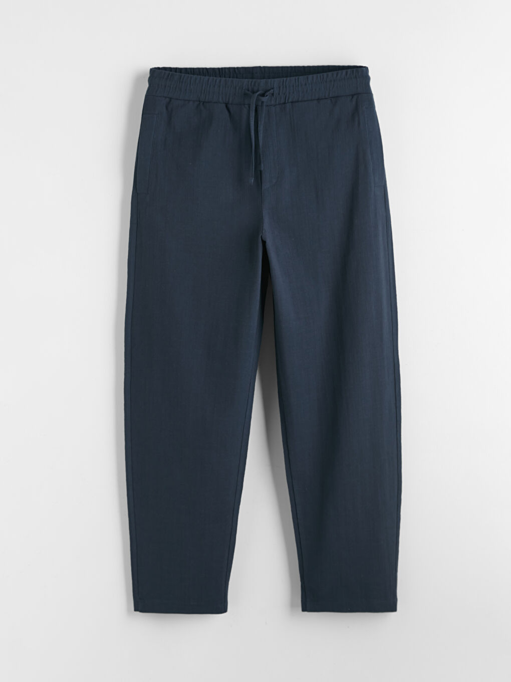 Lacivert Loose Fit Dokulu Erkek Pantolon