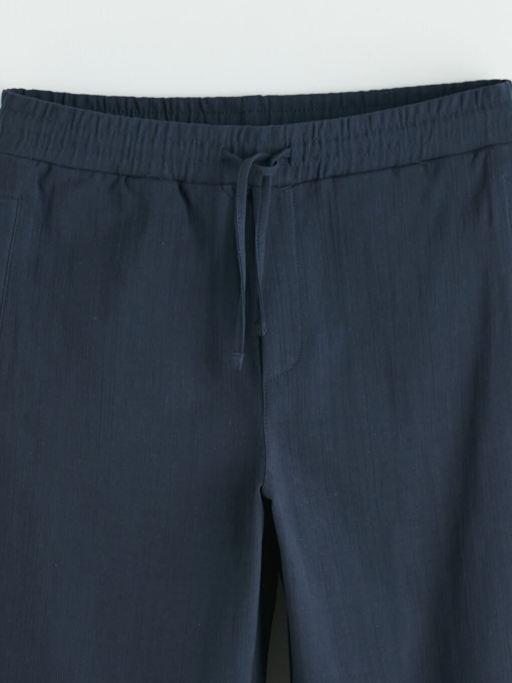 Lacivert Loose Fit Dokulu Erkek Pantolon-2