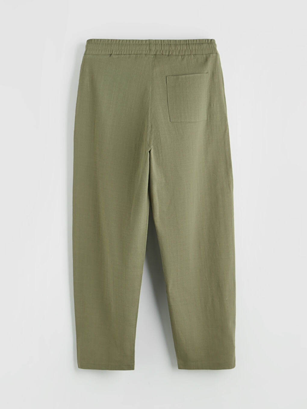 Haki Loose Fit Dokulu Erkek Pantolon-1