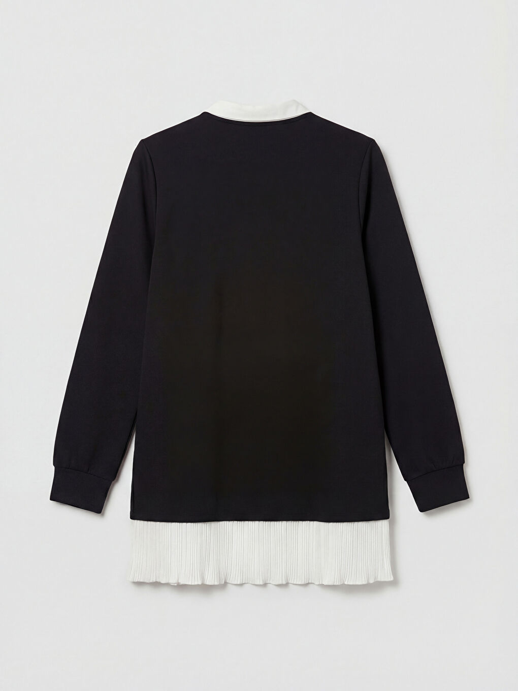 Siyah Fular Yaka Soft Touch Kadın Tunik-1