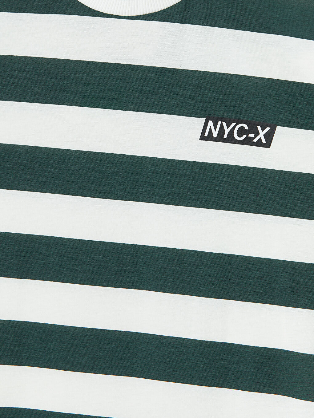 Yeşil Bisiklet Yaka NYC Baskılı Erkek Çocuk Tişört-2