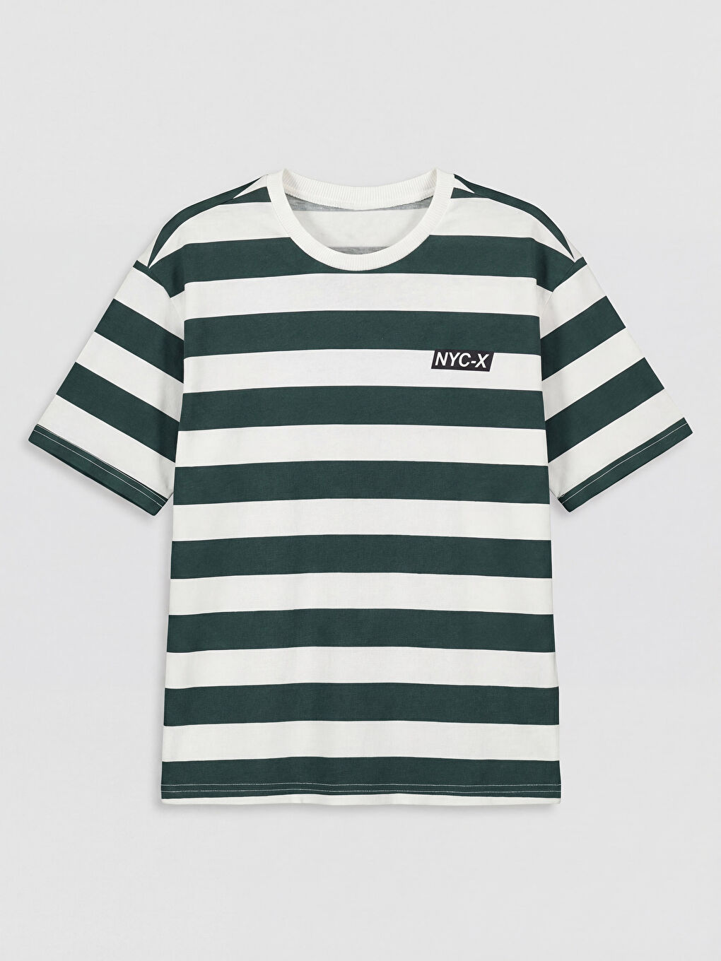 Yeşil Çizgili Erkek Çocuk Şortlu Takım-1