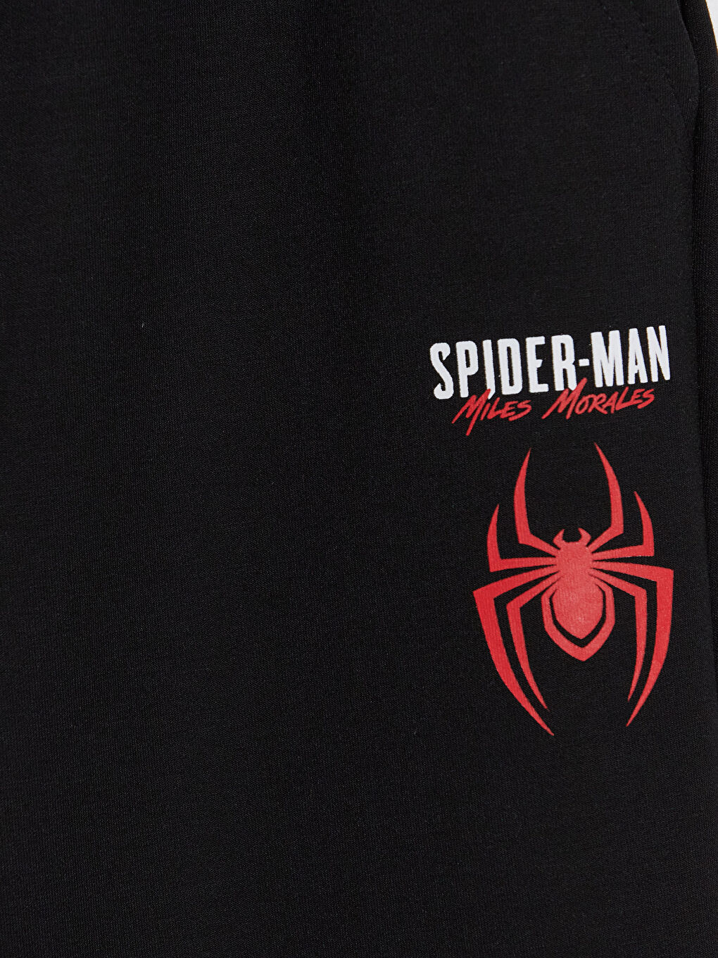 Siyah Spider-Man Baskılı Erkek Çocuk Soft Touch Eşofman Altı-2