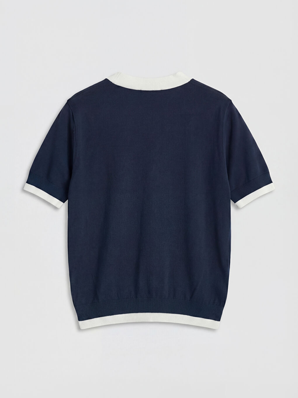 Lacivert V Yaka Kadın Triko Hırka-1