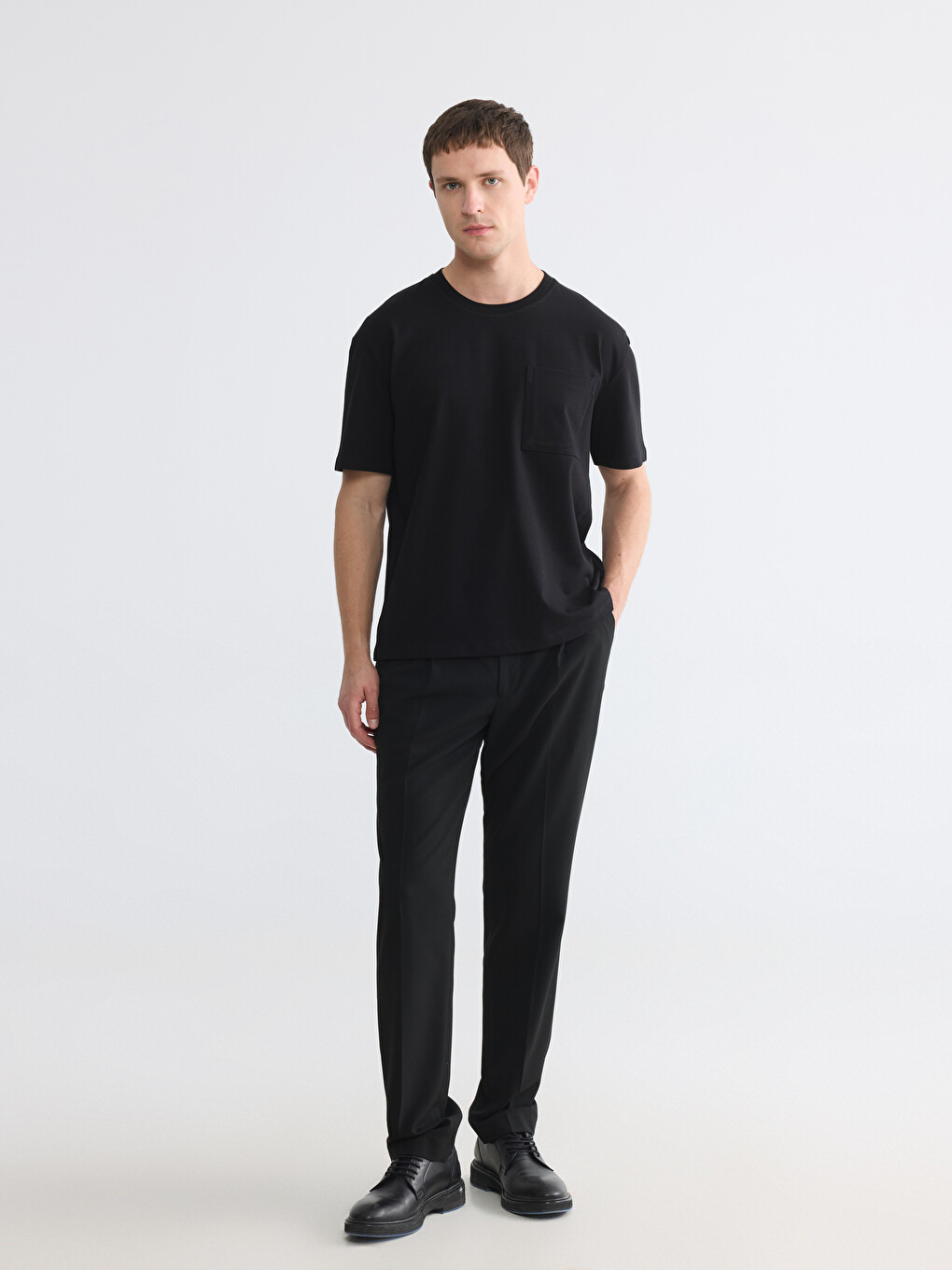 Crew Neck Pocketed Men's T-Shirt-1