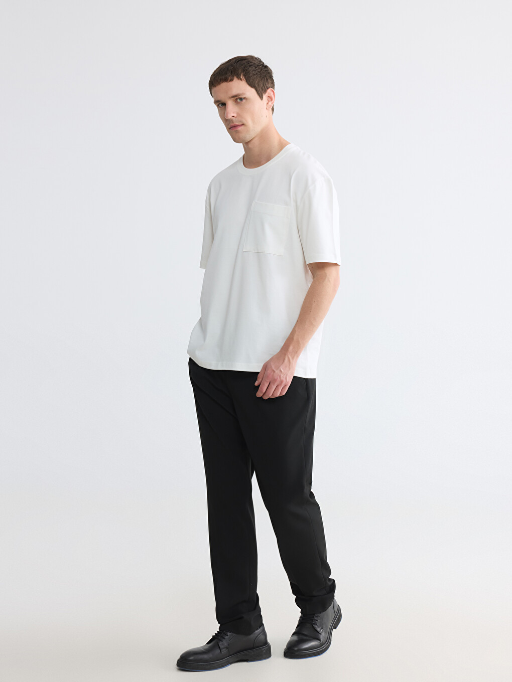 Crew Neck Pocketed Men's T-Shirt-1