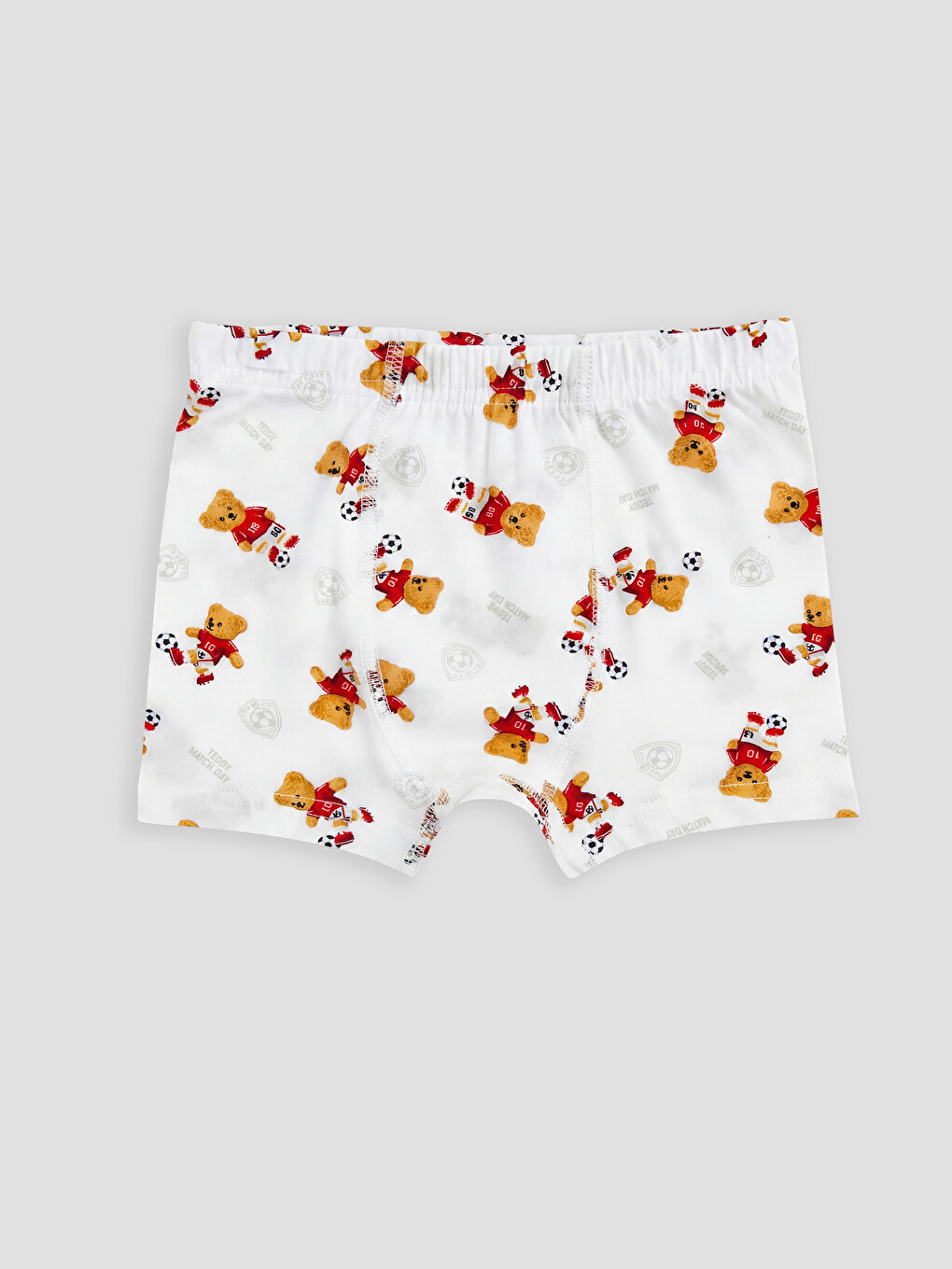 Beyaz Ayıcık Teddy Baskılı Erkek Çocuk Boxer 3'lü-1