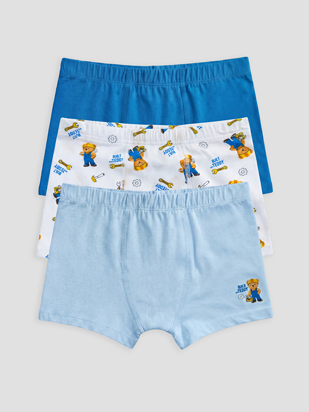 Beyaz Erkek Çocuk 3'lü Boxer-4