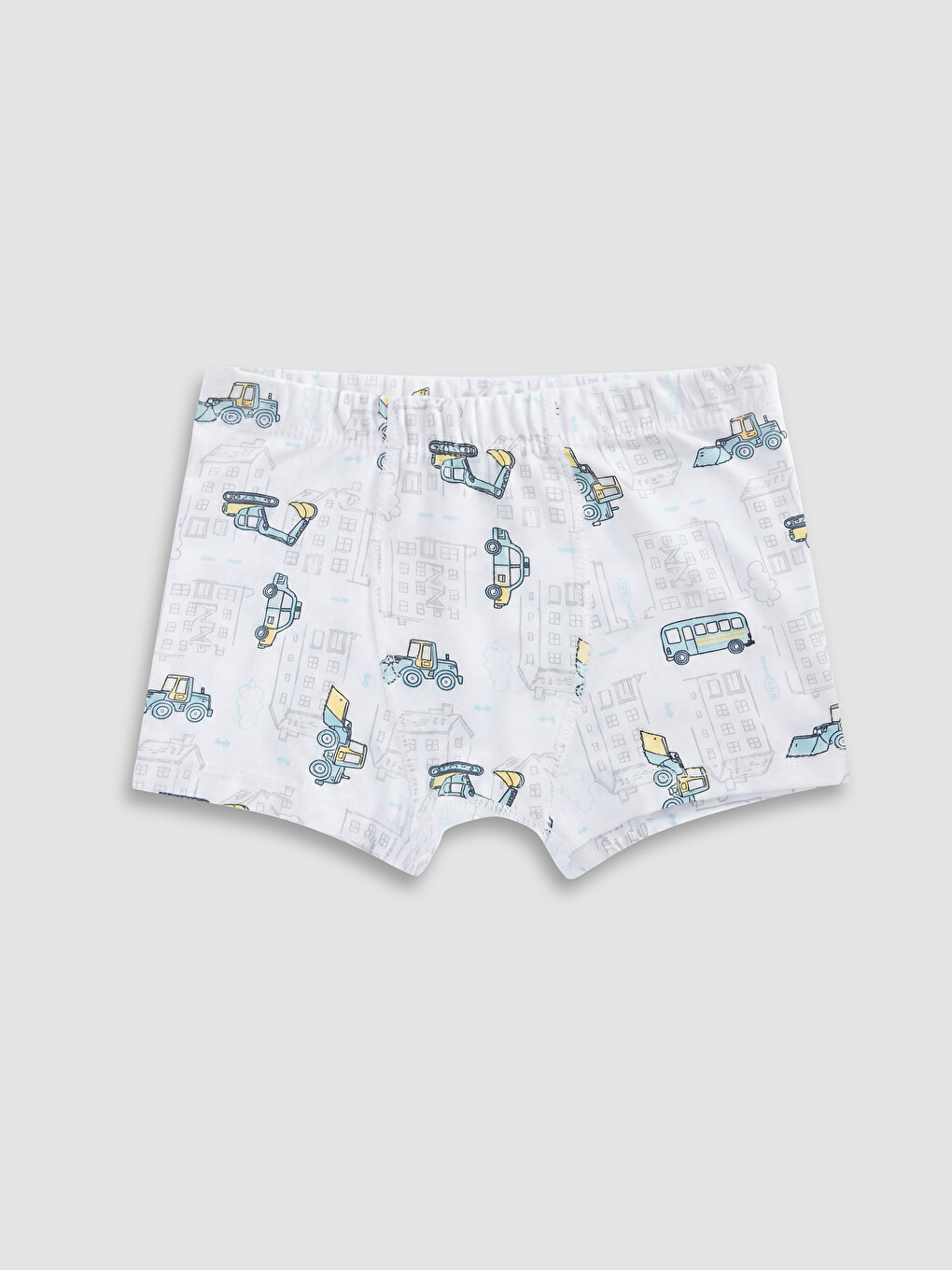 Beyaz Baskılı Erkek Çocuk Boxer