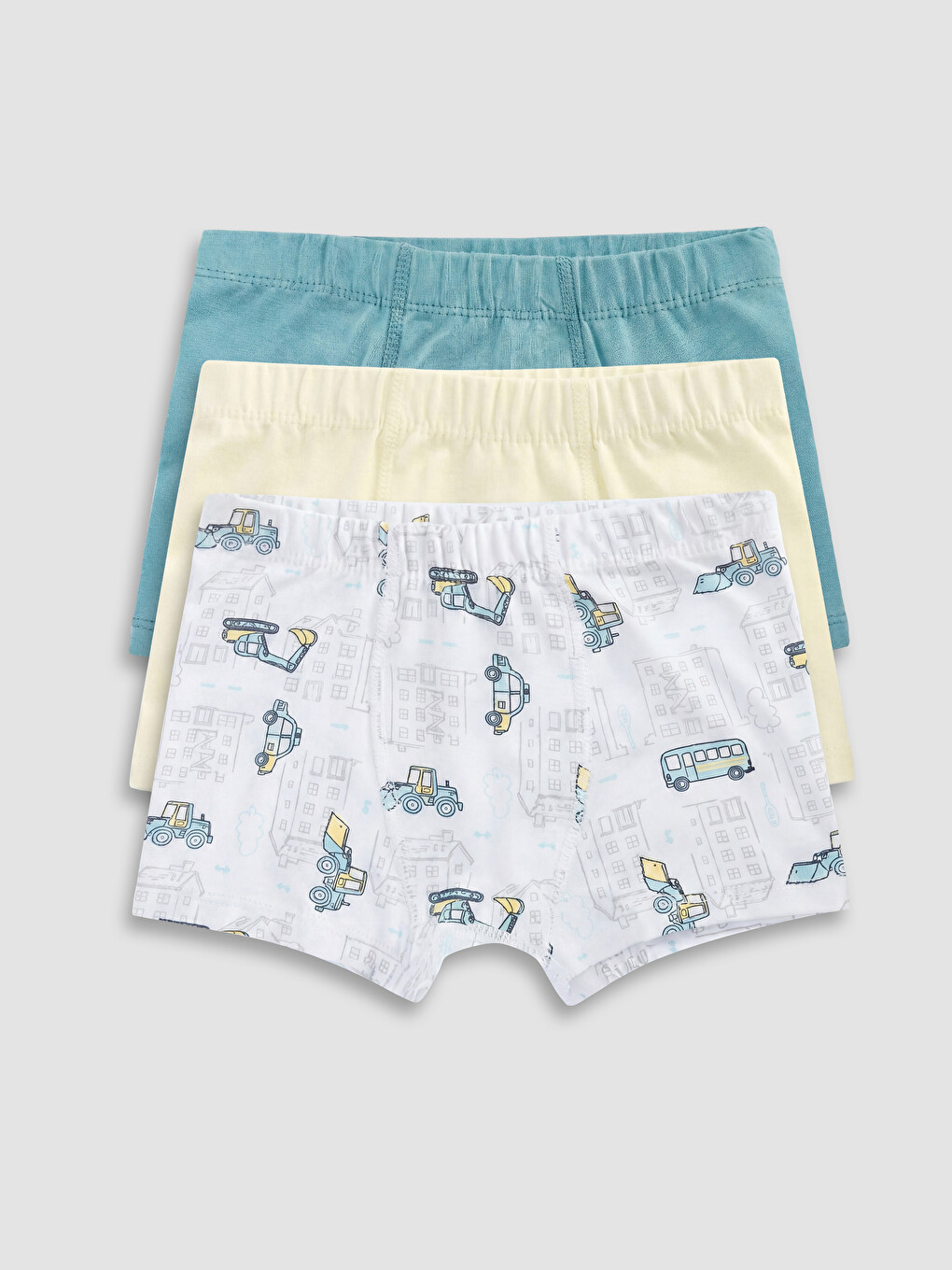 Beyaz Erkek Çocuk 3'lü Boxer-5