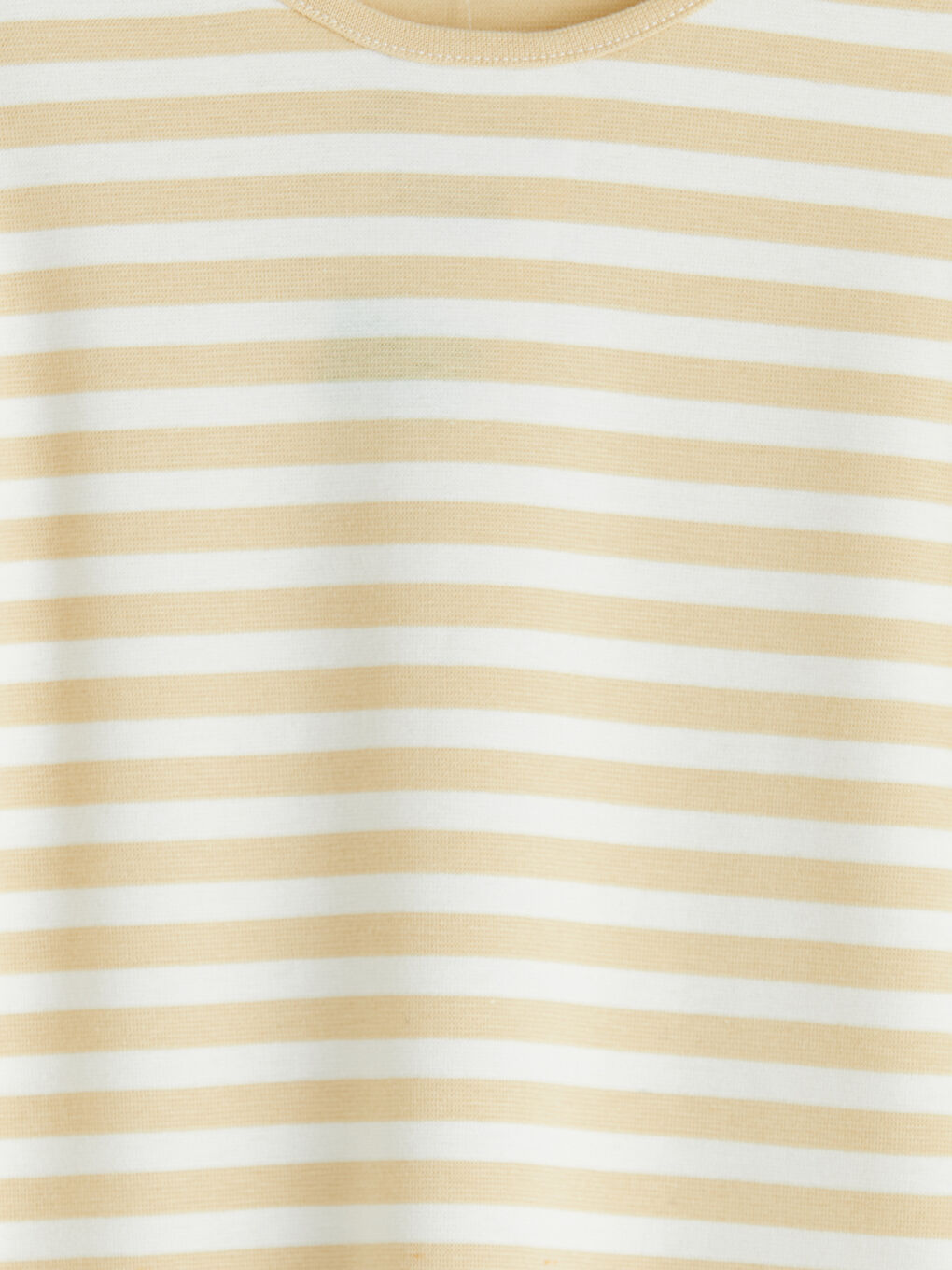 Sarı Bisiklet Yaka Çizgili Kız Çocuk Tişört-2