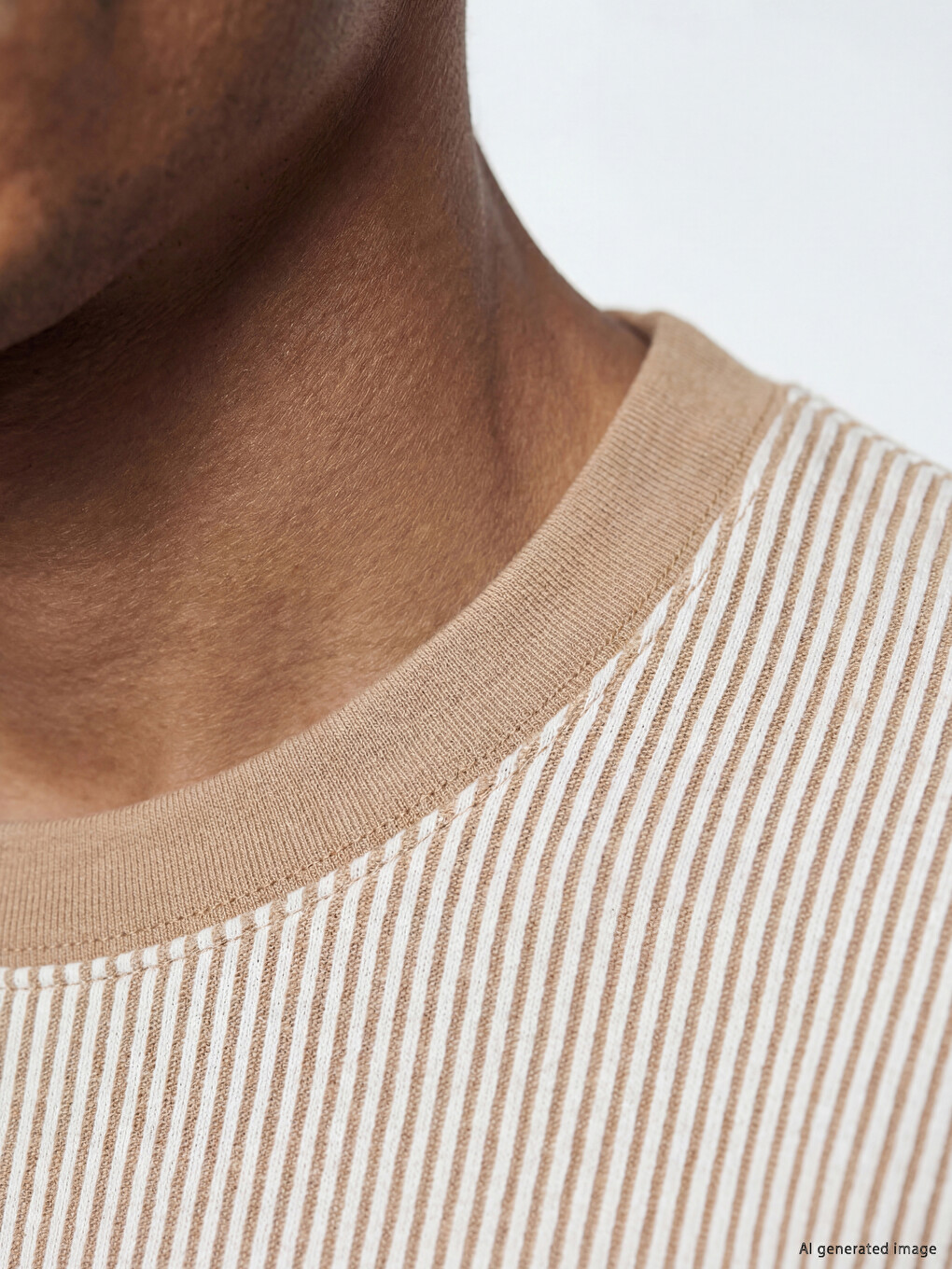 Crew Neck Striped Men's T-Shirt-2