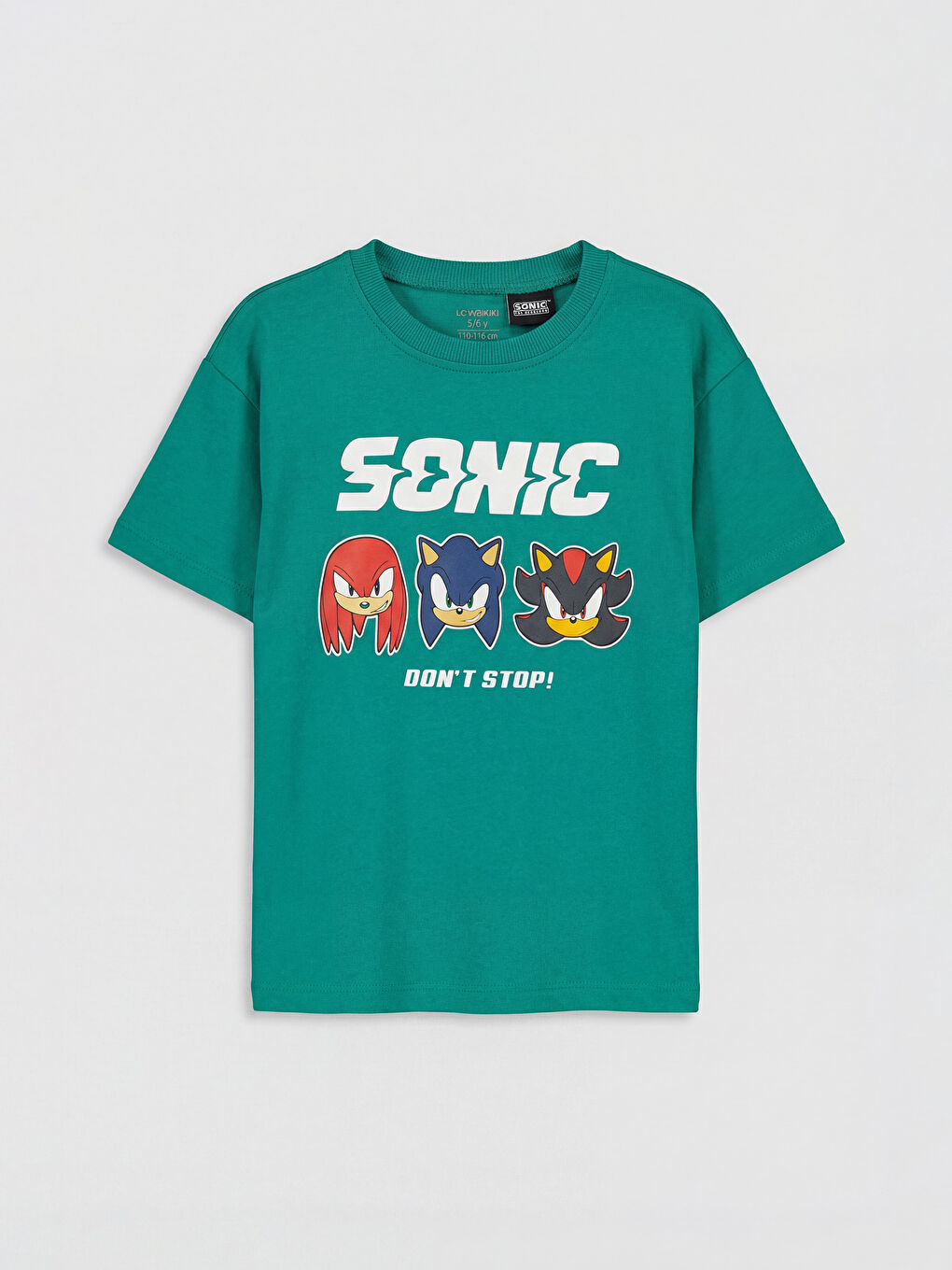 Yeşil Sonic Baskılı Erkek Çocuk Şortlu Takım-1