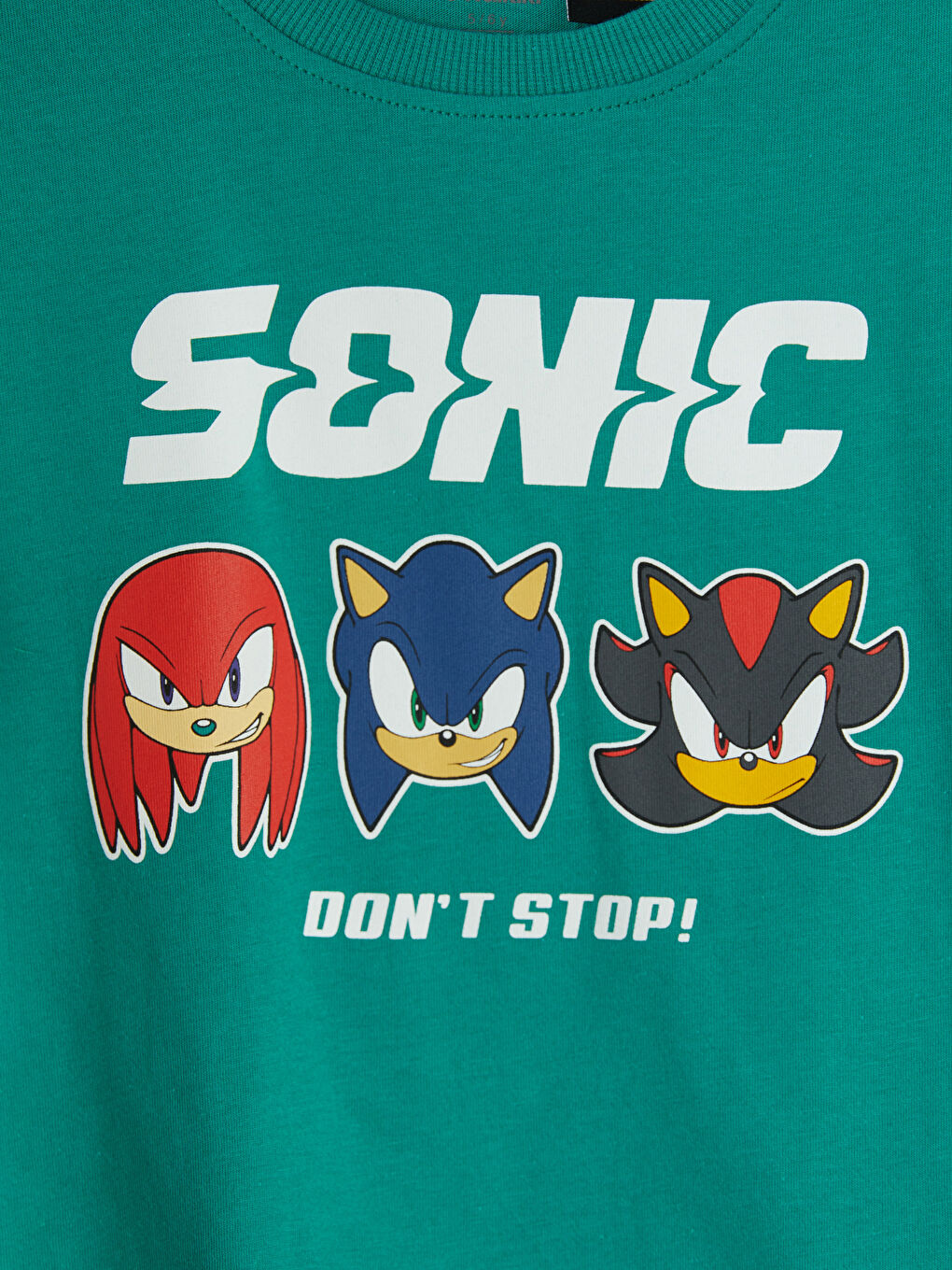 Yeşil Sonic Baskılı Erkek Çocuk Şortlu Takım-5