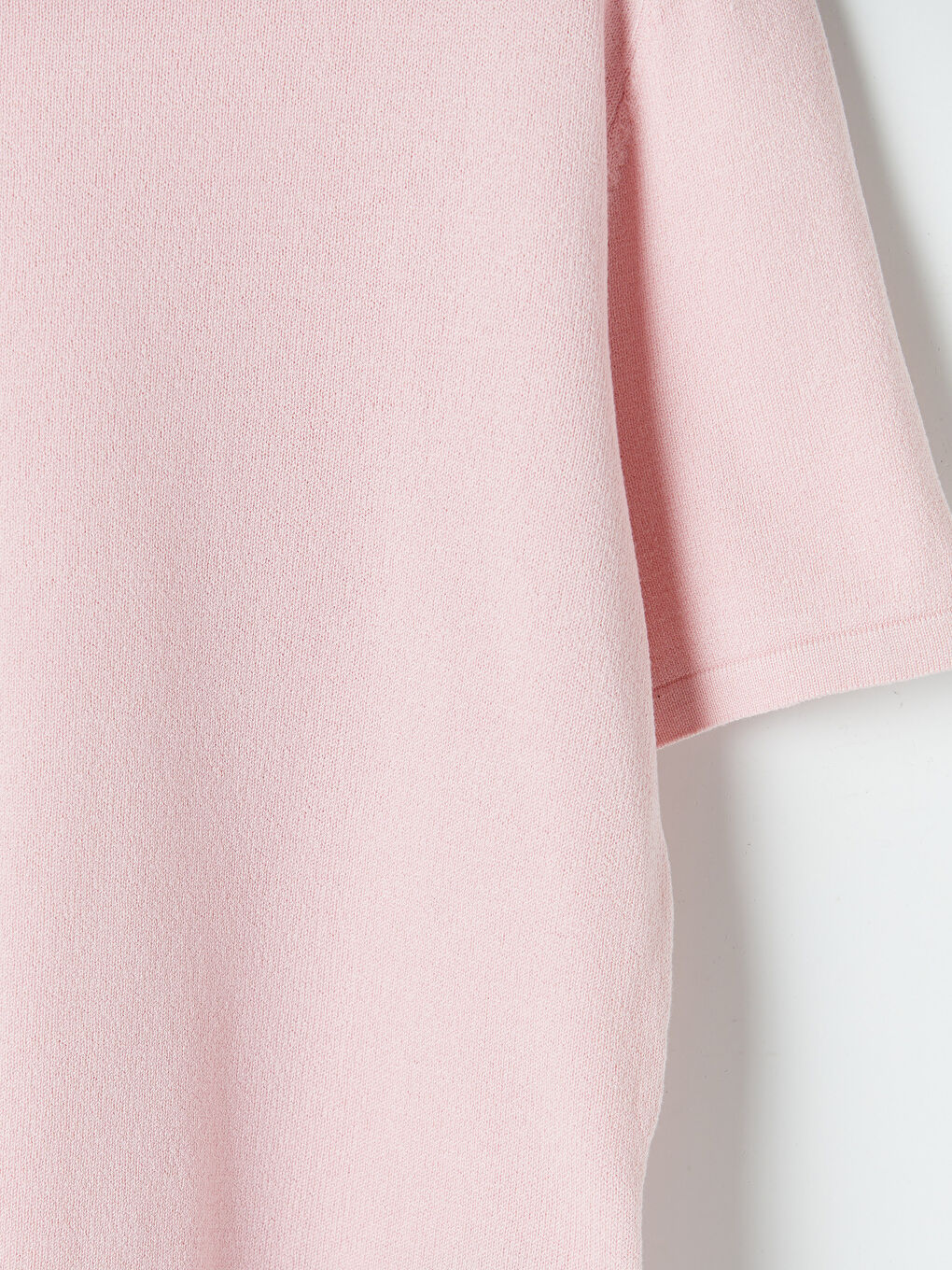 Pembe Kısa Kollu Kız Çocuk Triko Kazak-2