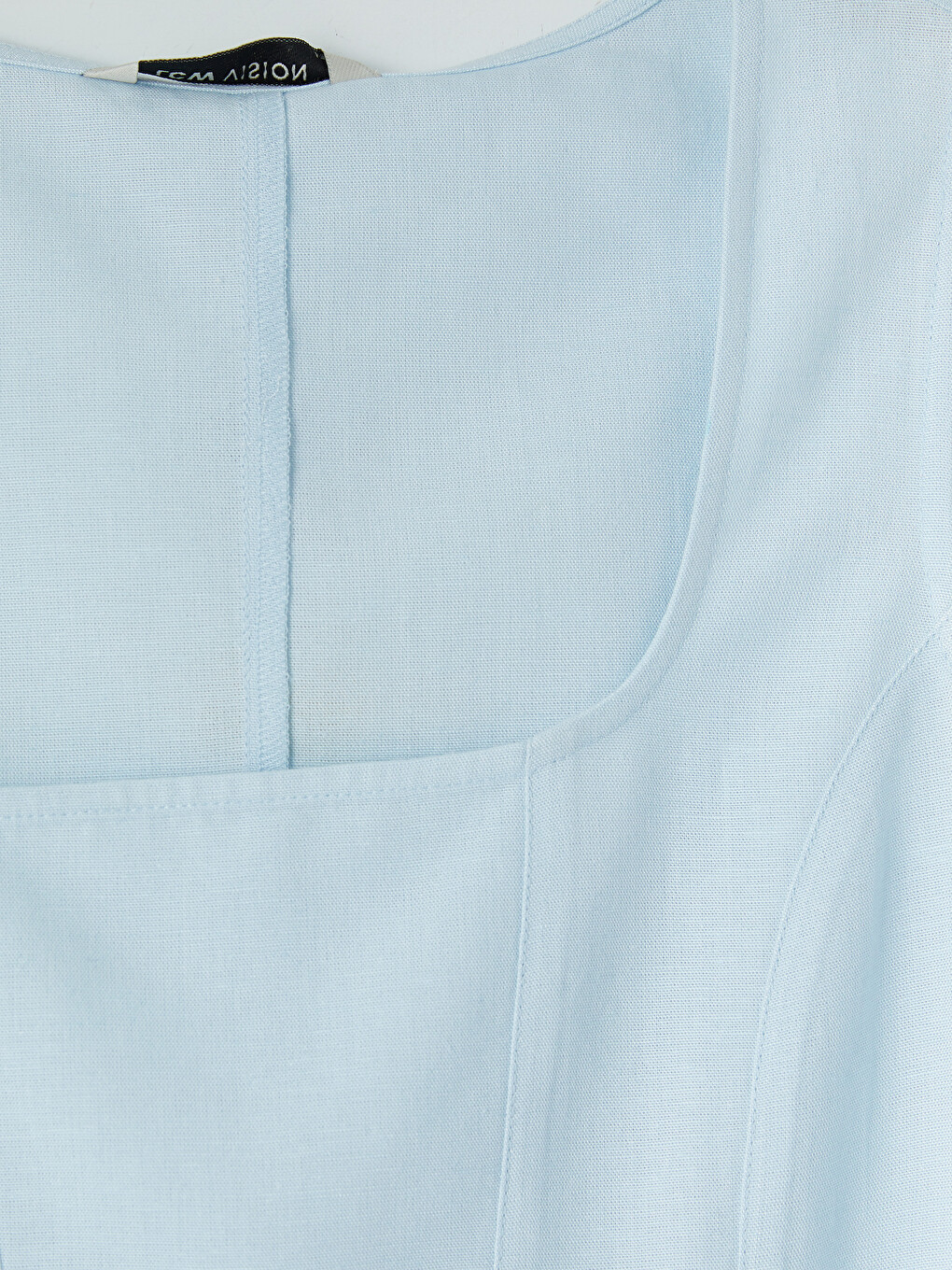 Square Neck Linen Blend Blouse-6