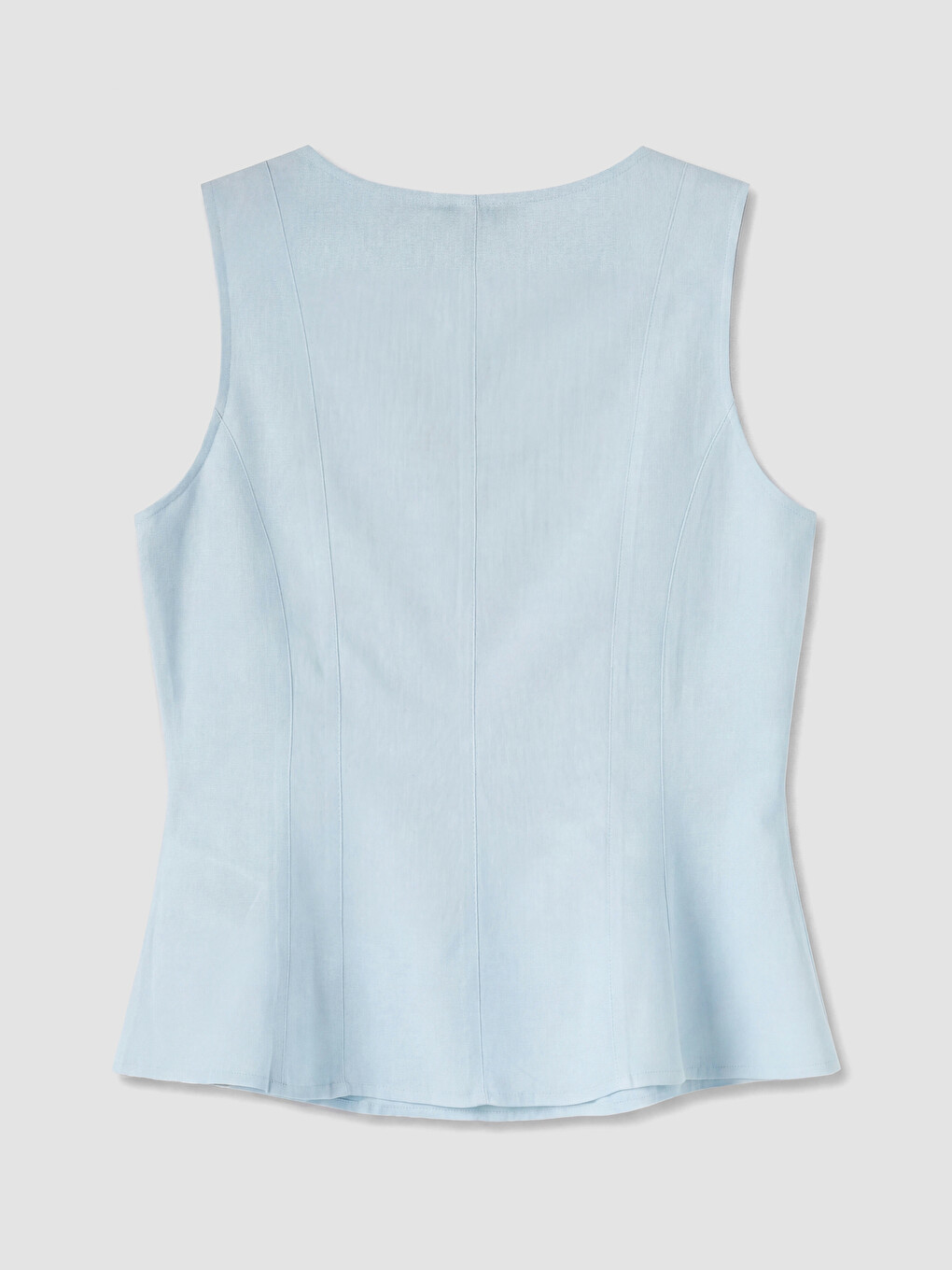 Square Neck Linen Blend Blouse-7