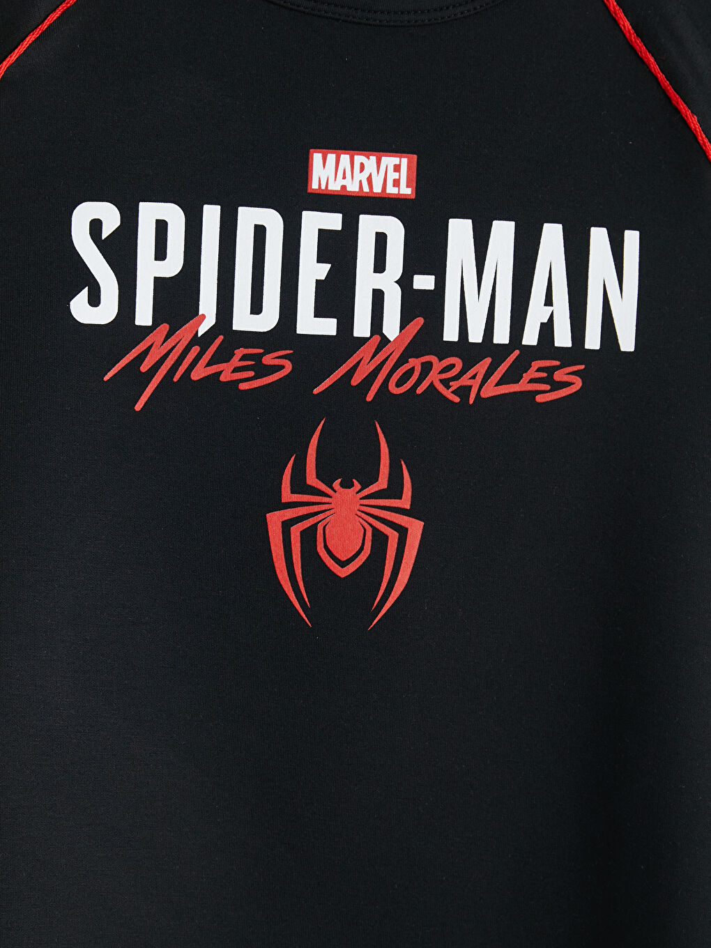 Siyah Bisiklet Yaka Spider-Man Baskılı Erkek Çocuk Tişört-2