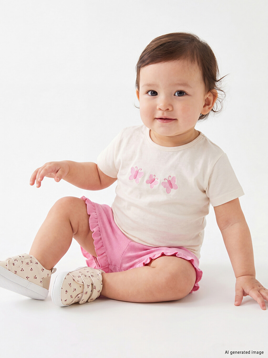 Butterfly Printed Baby Girls' Set