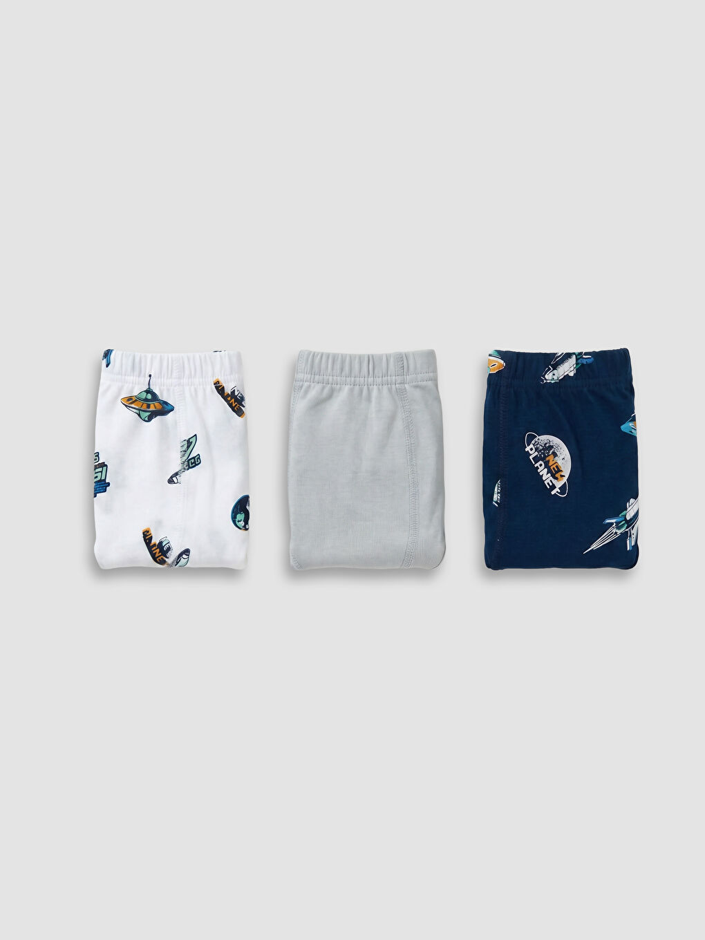 Lacivert Erkek Çocuk Boxer 3'lü
