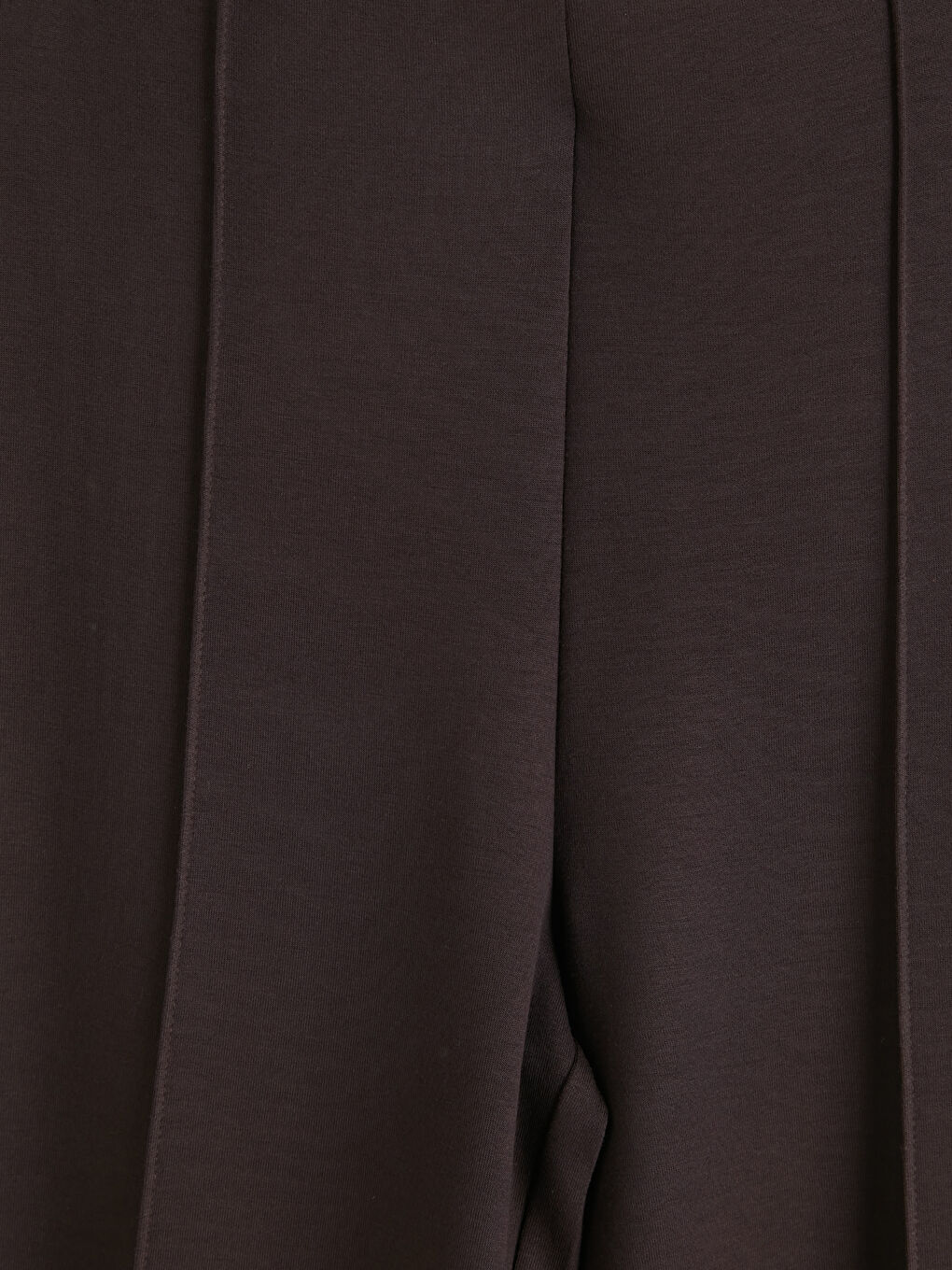 Kahverengi Beli Lastikli Soft Touch Kadın Eşofman Altı-2