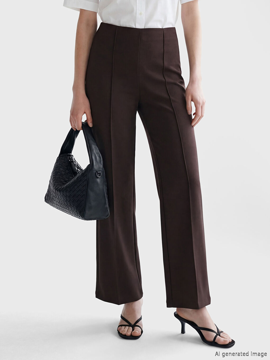 ელასტიური წელი რბილი შეხება ქალის სპორტული შარვალი-1