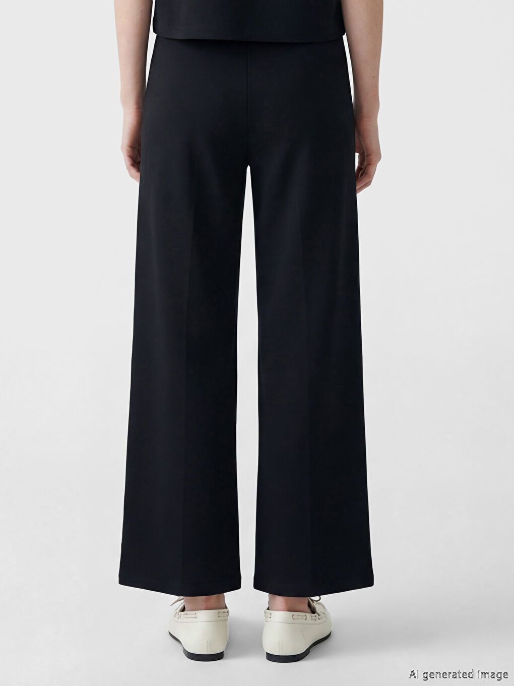 Siyah Yüksek Bel Soft Touch Kadın Eşofman Altı-2