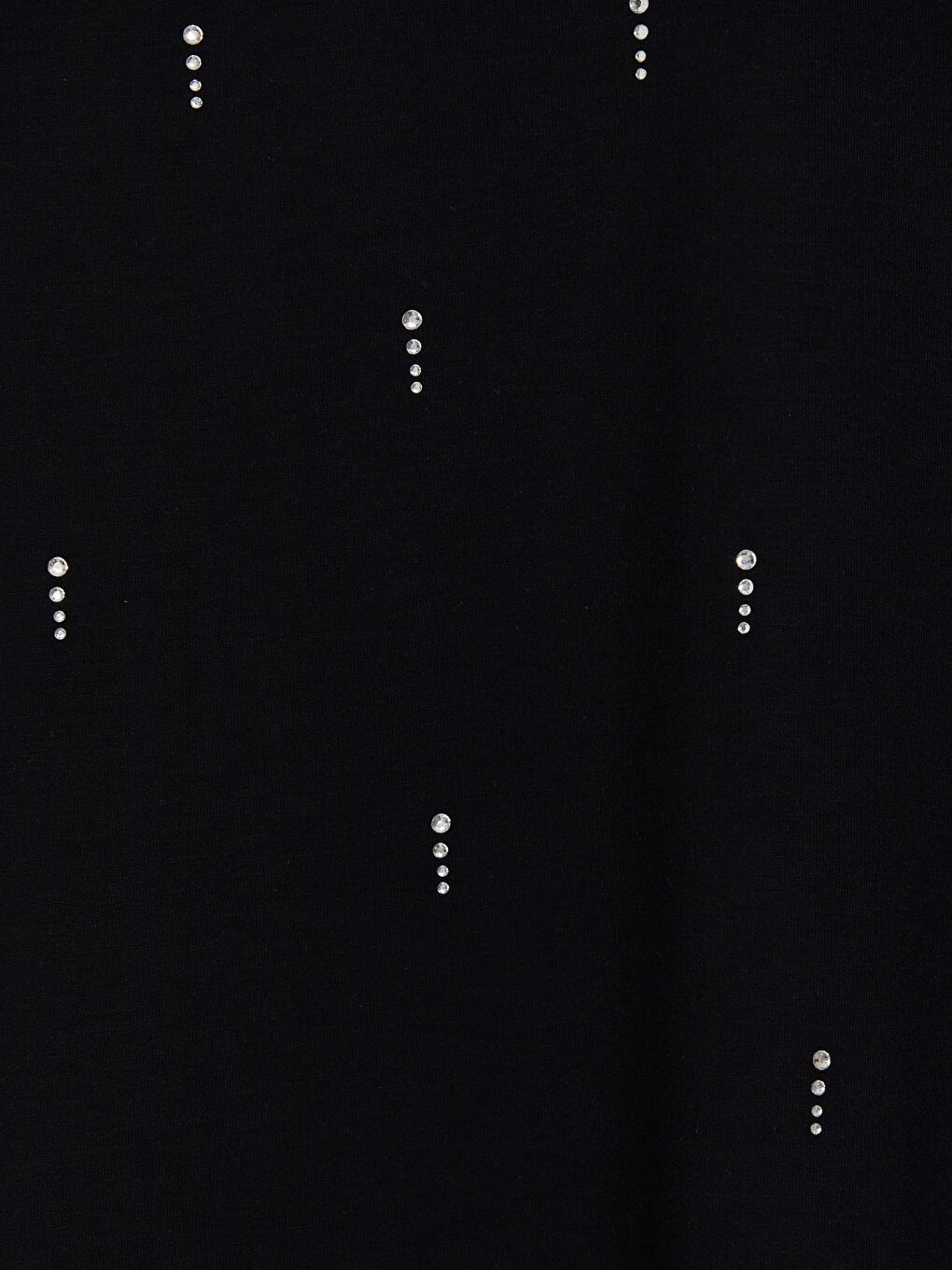 Siyah Taşlı Soft Touch Kadın Tişört-2