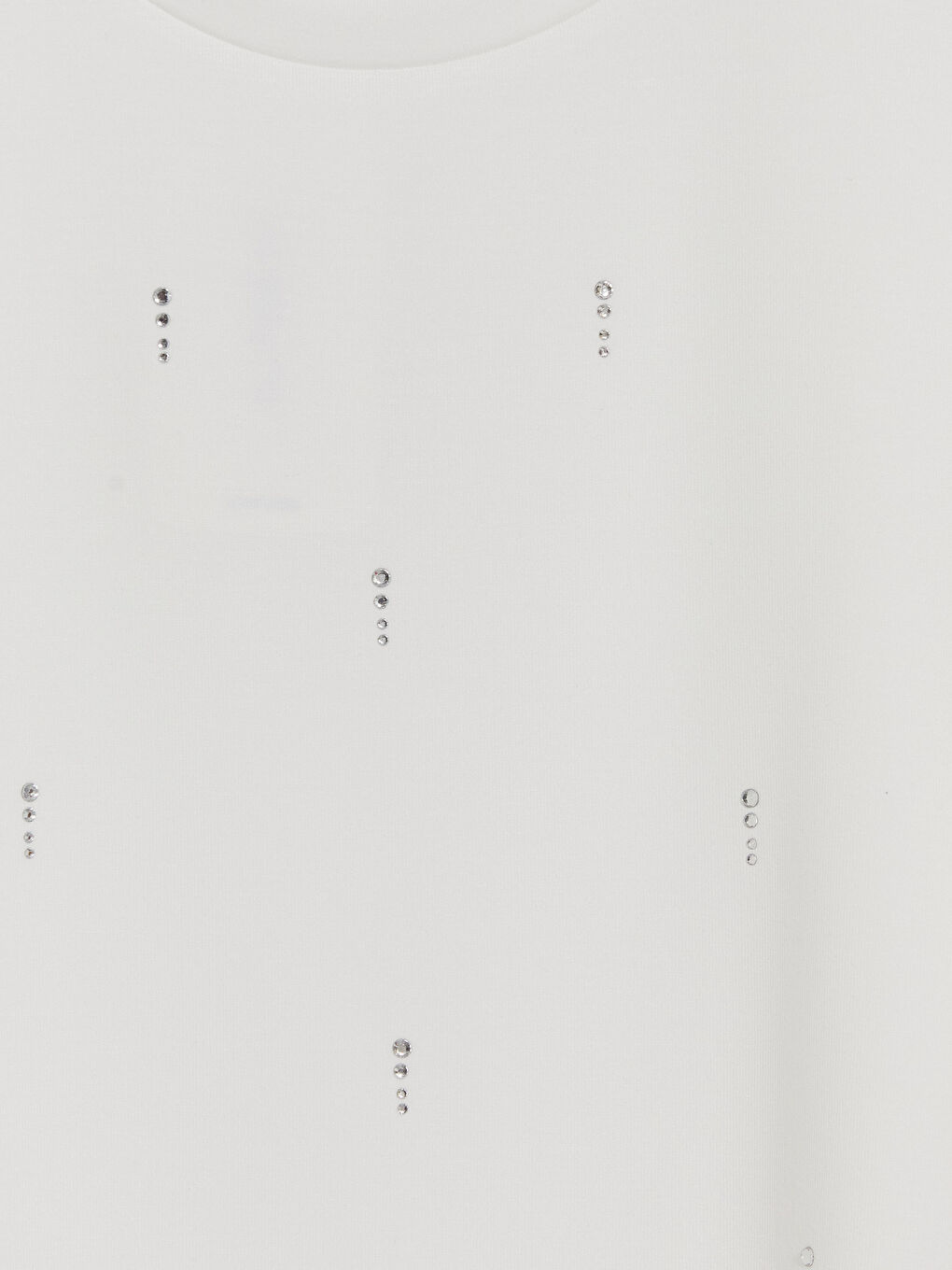 Beyaz Taşlı Soft Touch Kadın Tişört-2