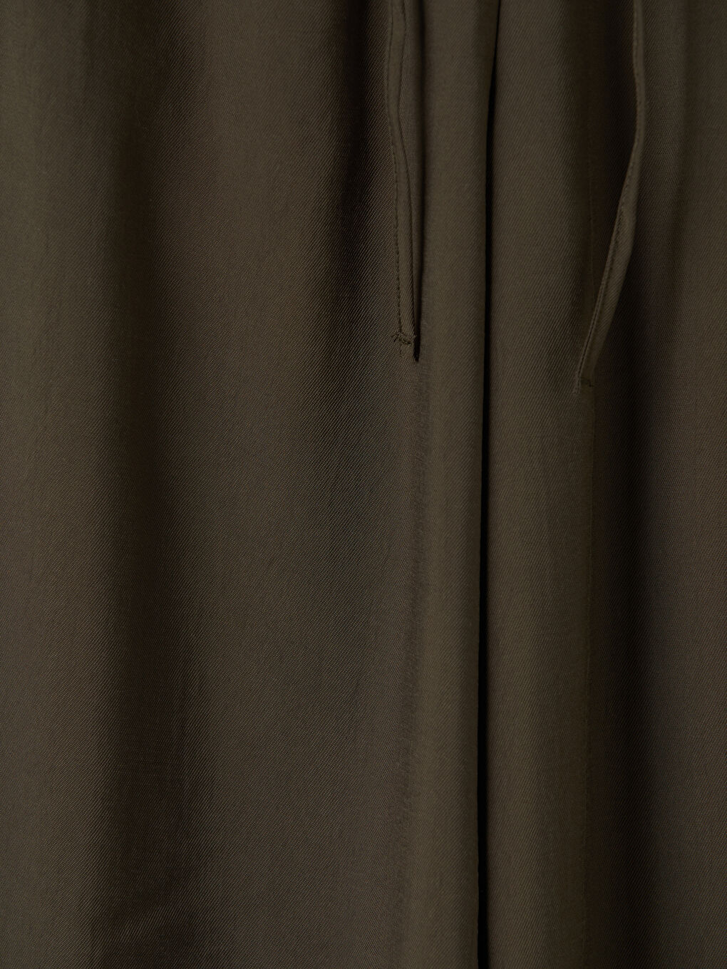 Haki Beli Lastikli Kadın Pantolon-2