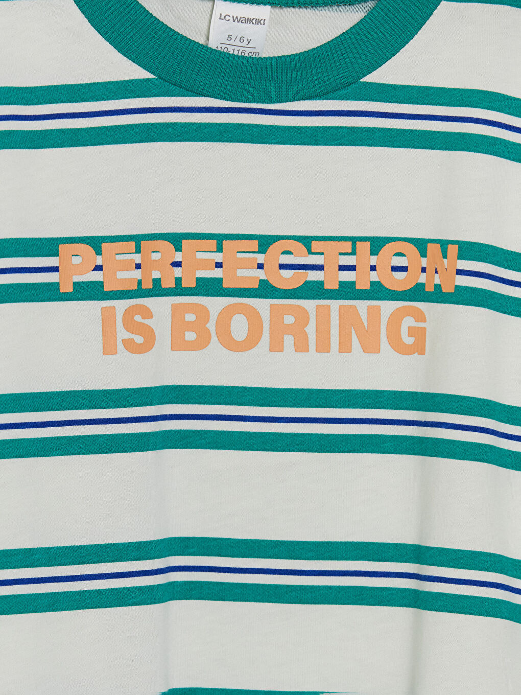 Yeşil Bisiklet Yaka Çizgili Erkek Çocuk Tişört-2