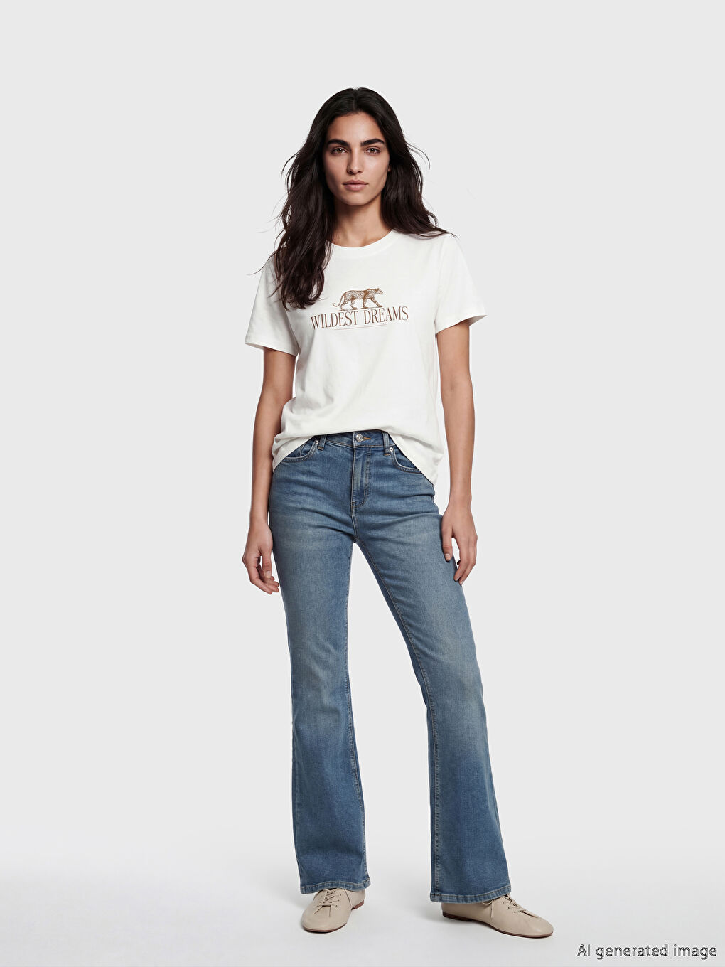 Ženska majica sa okruglim izrezom i štampom-1