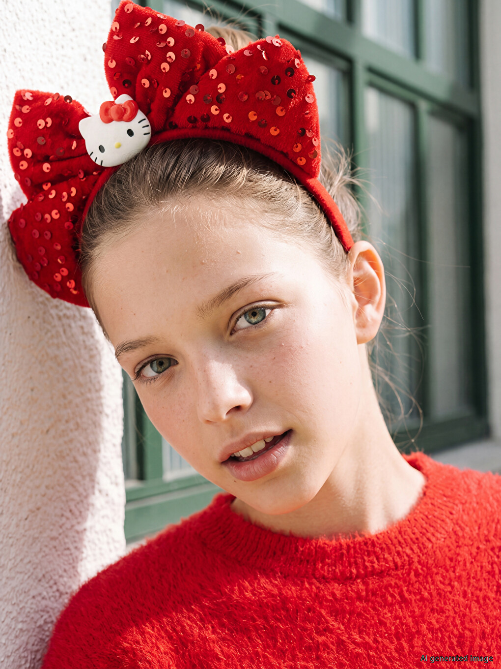 Karışık Hello Kitty Lisanslı Payetli Fiyonklu Taç