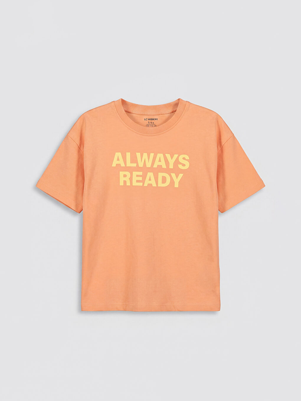 Turuncu Bisiklet Yaka Baskılı Erkek Çocuk Tişört