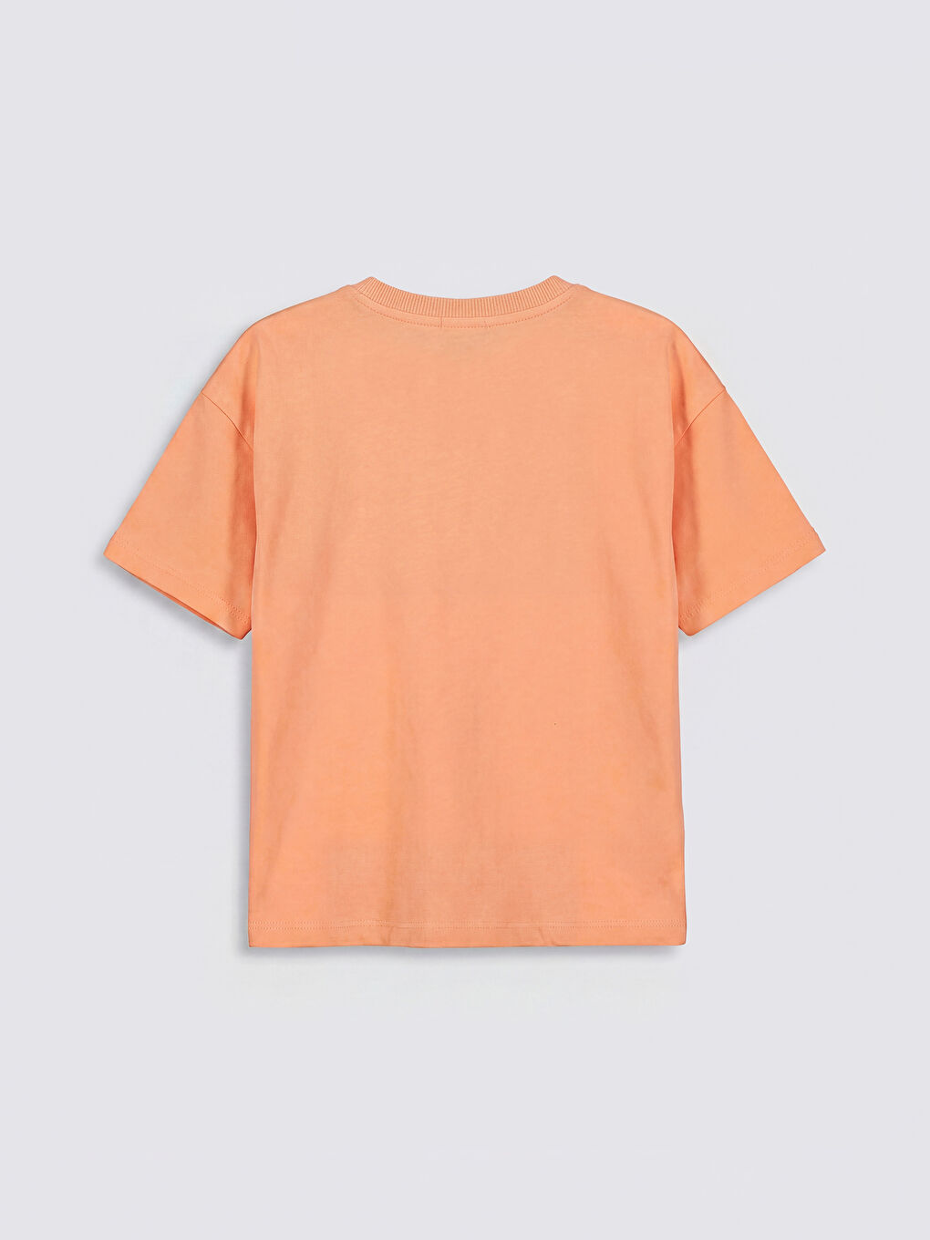 Turuncu Bisiklet Yaka Baskılı Erkek Çocuk Tişört-1