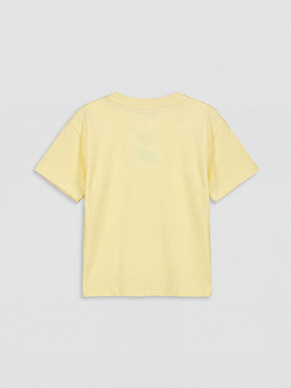 Sarı Bisiklet Yaka Baskılı Erkek Çocuk Tişört-1