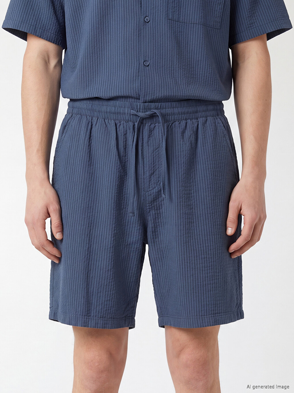 Man Navy Shorts-2