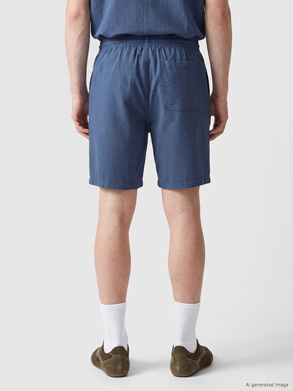 Man Navy Shorts-3
