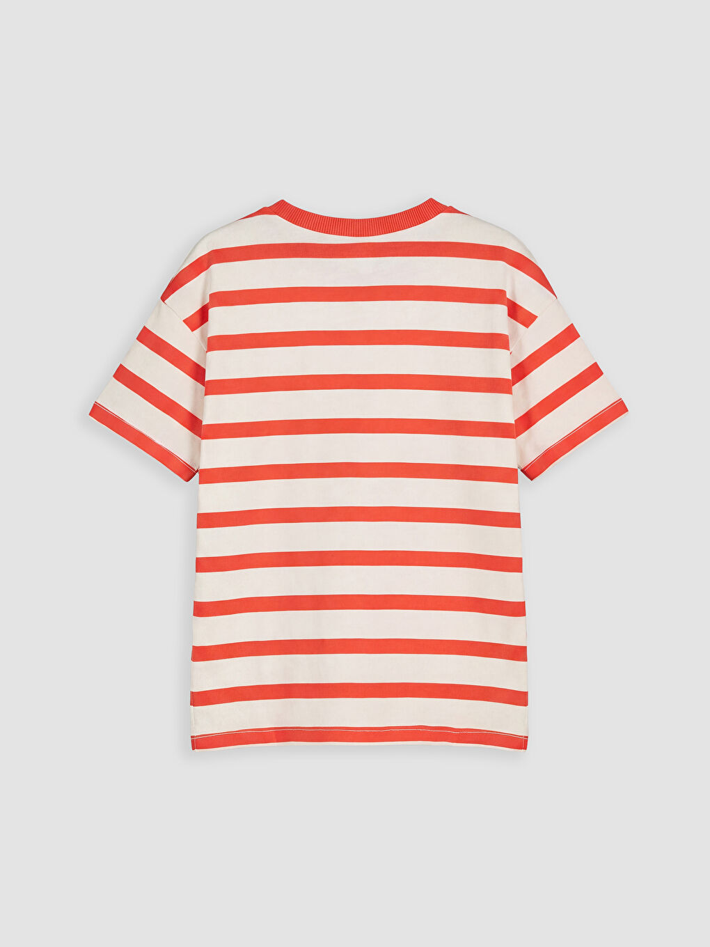 Kırmızı Bisiklet Yaka Çizgili Erkek Çocuk Tişört-1